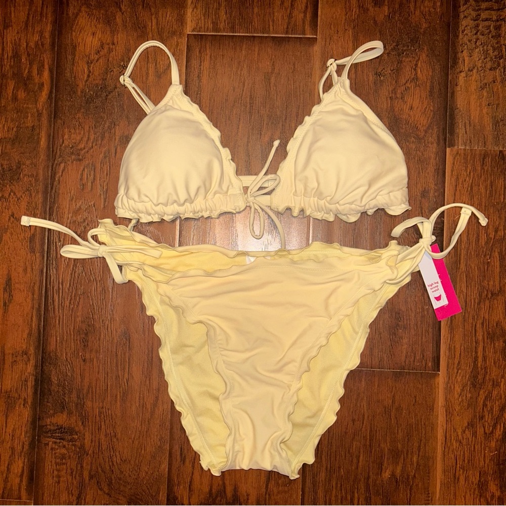 Yellow Ruffled Bikini Bottom - Picture 4 of 4